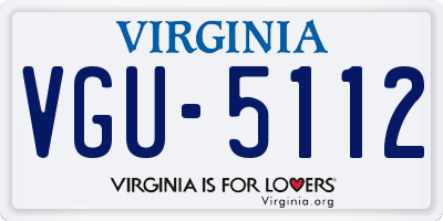 VA license plate VGU5112
