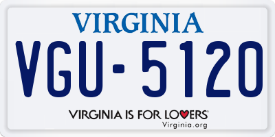 VA license plate VGU5120