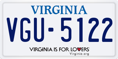 VA license plate VGU5122