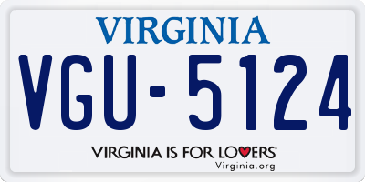 VA license plate VGU5124