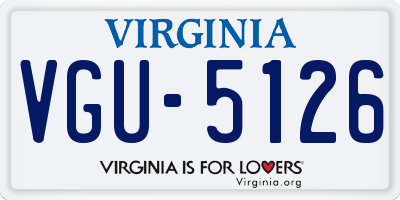 VA license plate VGU5126