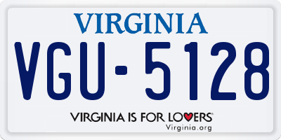 VA license plate VGU5128