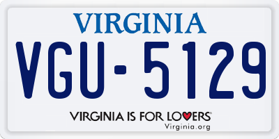 VA license plate VGU5129