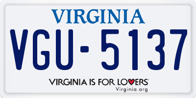 VA license plate VGU5137