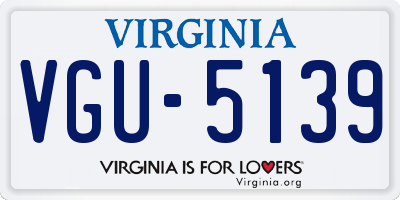 VA license plate VGU5139