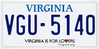 VA license plate VGU5140