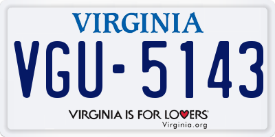 VA license plate VGU5143