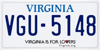 VA license plate VGU5148