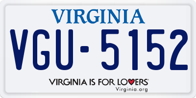 VA license plate VGU5152