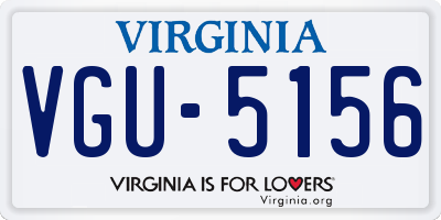 VA license plate VGU5156