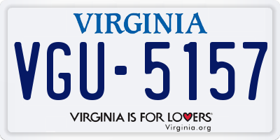 VA license plate VGU5157