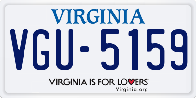 VA license plate VGU5159