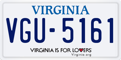 VA license plate VGU5161