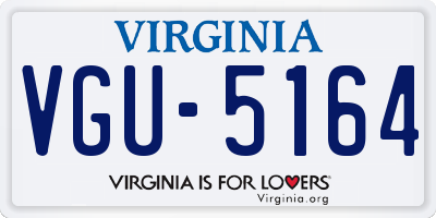 VA license plate VGU5164