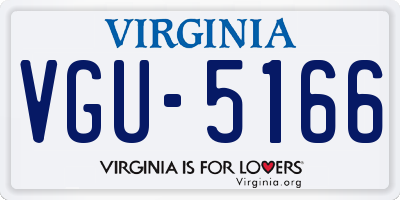 VA license plate VGU5166