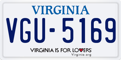 VA license plate VGU5169