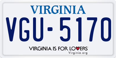 VA license plate VGU5170