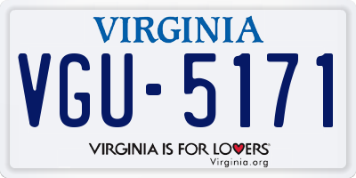 VA license plate VGU5171