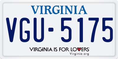 VA license plate VGU5175