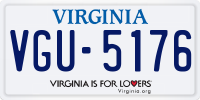 VA license plate VGU5176
