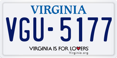 VA license plate VGU5177