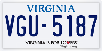 VA license plate VGU5187