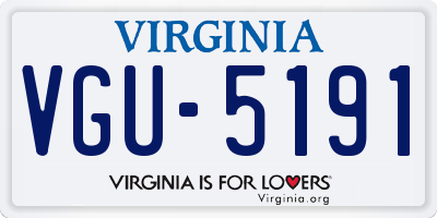 VA license plate VGU5191