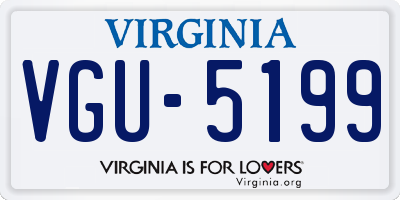 VA license plate VGU5199