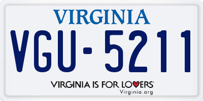 VA license plate VGU5211