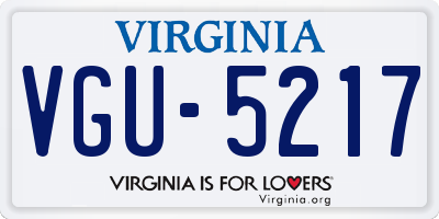 VA license plate VGU5217