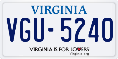 VA license plate VGU5240