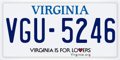 VA license plate VGU5246