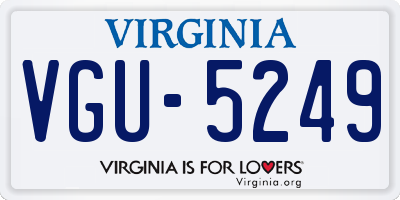 VA license plate VGU5249