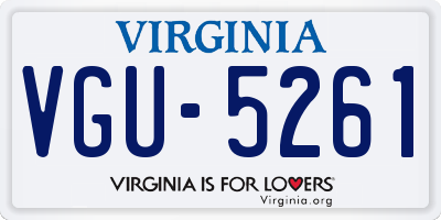 VA license plate VGU5261