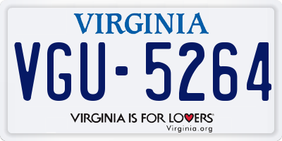 VA license plate VGU5264