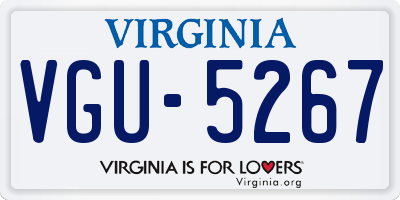 VA license plate VGU5267