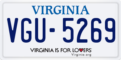 VA license plate VGU5269