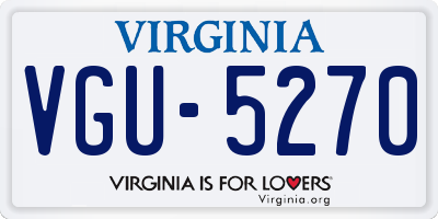 VA license plate VGU5270