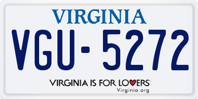 VA license plate VGU5272