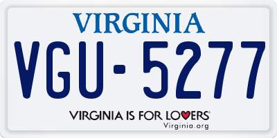 VA license plate VGU5277