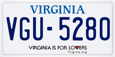 VA license plate VGU5280