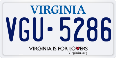 VA license plate VGU5286