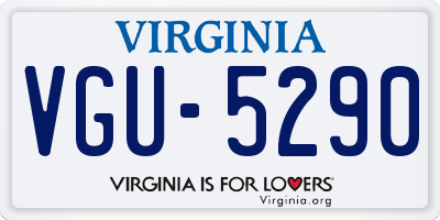 VA license plate VGU5290