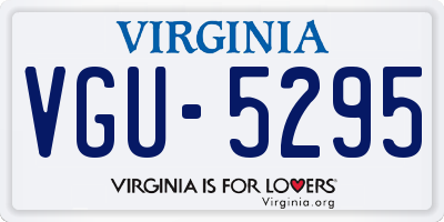 VA license plate VGU5295