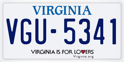 VA license plate VGU5341