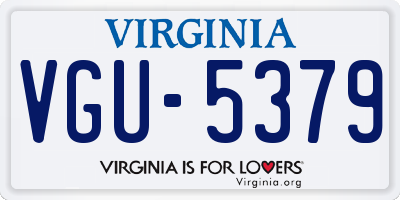 VA license plate VGU5379