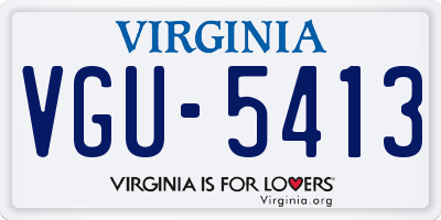 VA license plate VGU5413