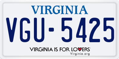 VA license plate VGU5425
