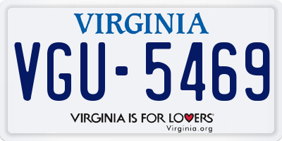 VA license plate VGU5469