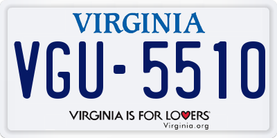VA license plate VGU5510